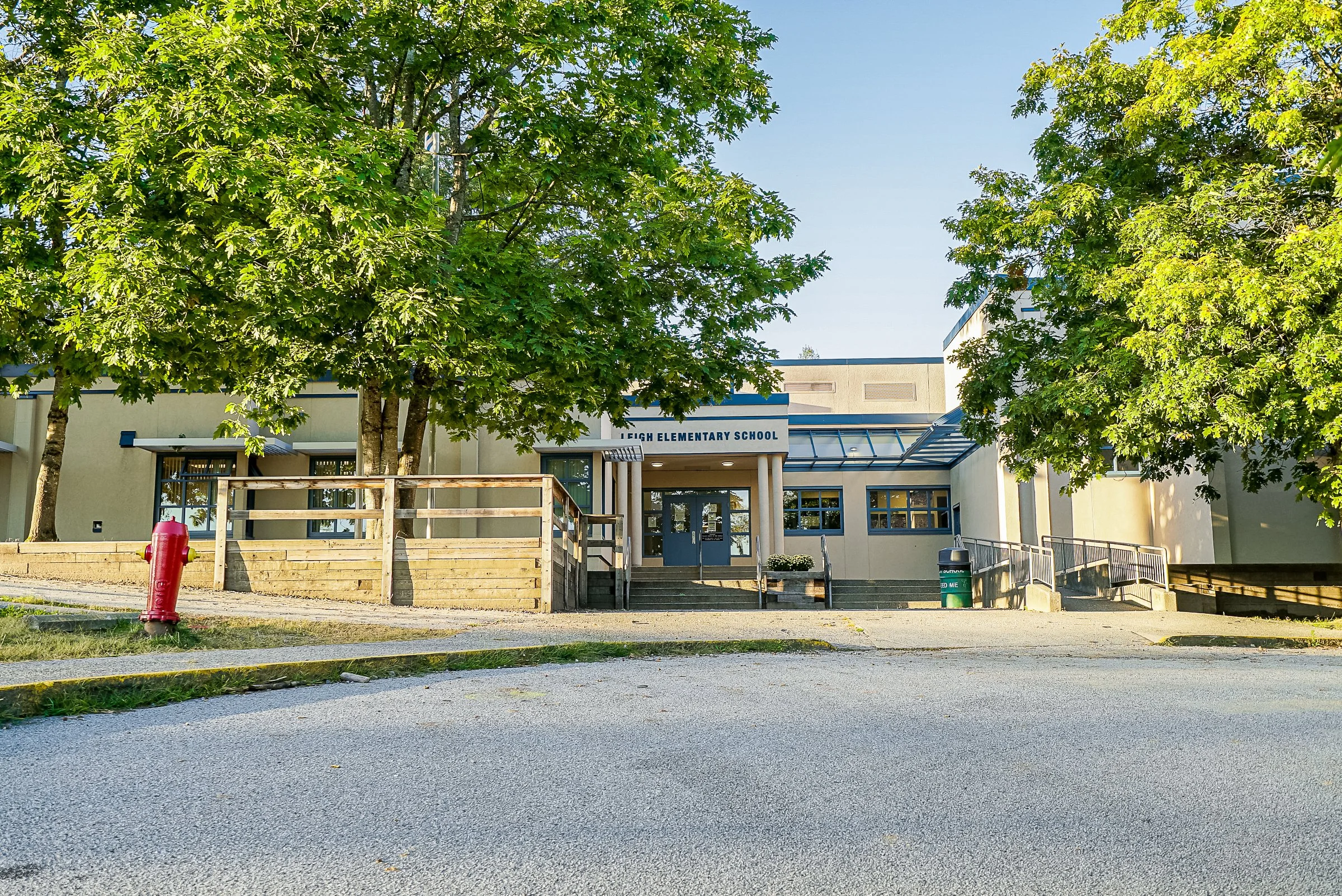 Leigh Elementary School exterior — Burke Mountain, Coquitlam (SD43 catchment)
